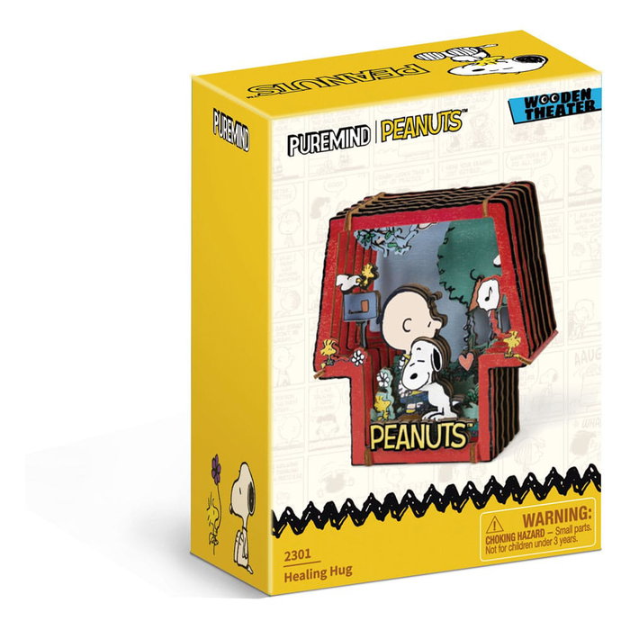 Peanuts Puremind Maqueta Wooden Theater Healing Hug