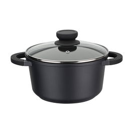 GSW Silcoguss Noir Cacerola Alta con Tapa 2,8 L Diámetro 20 cm (6 Unidades) Aluminio Fundición Apta Inducción