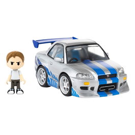 Takara Tomy Fast & Furious Nissan Skyline GT-R (R34) con minifigura Q-Village