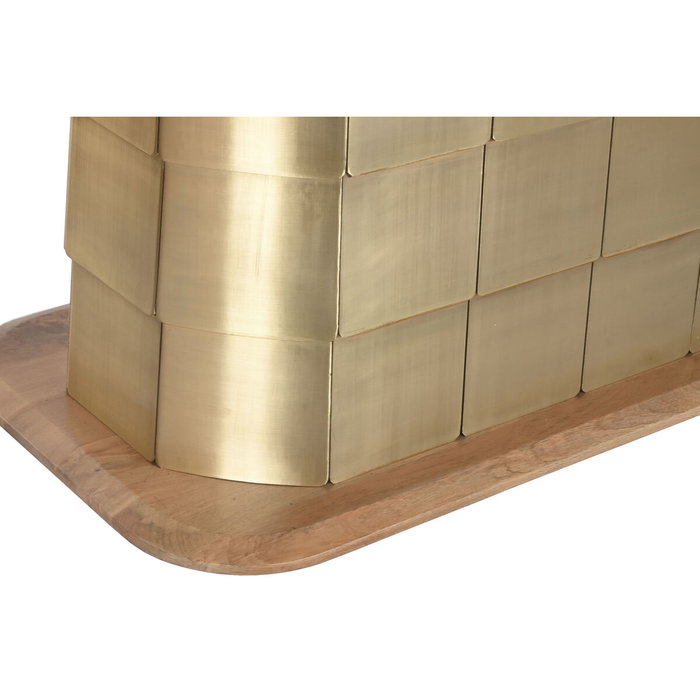 DKD Home Decor Mesa Comedor Square Gold Dorado 210 x 110 x 76 cm DKD Home Decor Mesa Comedor Square Gold Dorado 210 x 110 x 76 cm