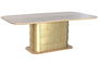 DKD Home Decor Mesa Comedor Square Gold Dorado 210 x 110 x 76 cm