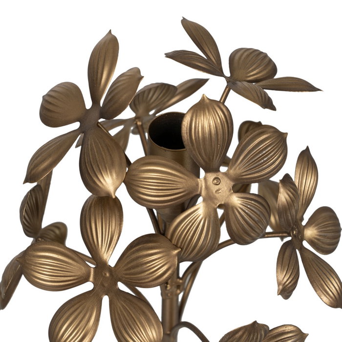 Portavelas Oro Metal Decoración 15 X 15 X 50 cm Portavelas Oro Metal Decoración 15 X 15 X 50 cm