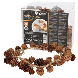 GSC Evolution Guirnalda LED de piñas 1M Luz cálida