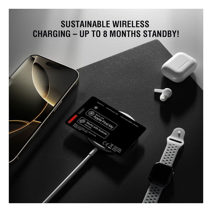 4smarts SkyTag Card Duos ReCharge Localizador de Cartera Negro