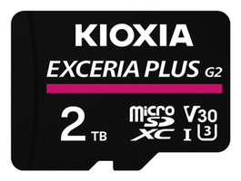 KIOXIA LMPL2M002TG2 Tarjeta de memoria flash 2 TB MicroSDXC UHS-I Clase 10 V30 U3, velocidad lectura 100 MB/s, escritura 90 MB/s