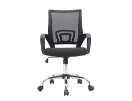 Q-connect Silla de Oficina Siena Malla Base Metálica Premium Color Negro