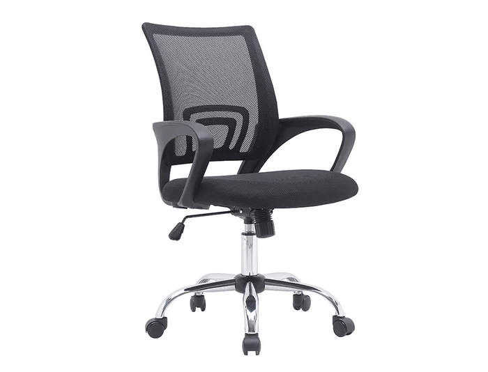 Q-connect Silla de Oficina Siena Malla Base Metálica Premium Color Negro