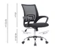 Q-connect Silla de Oficina Siena Malla Base Metálica Premium Color Negro