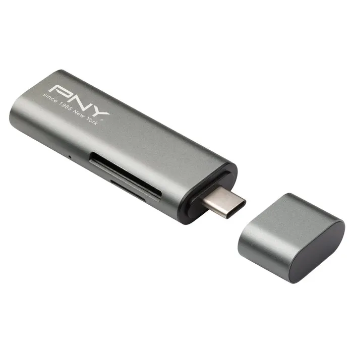 PNY Lector de tarjetas USB-C R-TC-UA-3N1E01-RB
