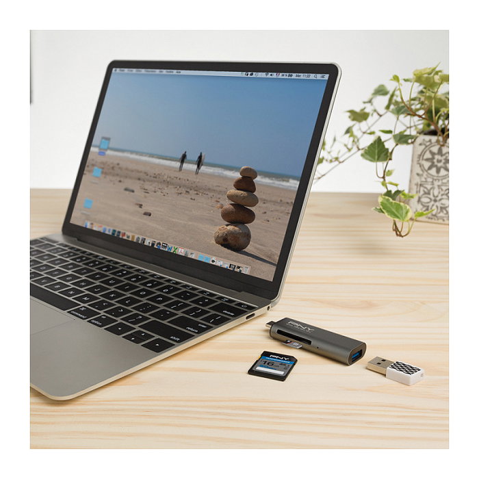 PNY R-TC-UA-3N1E01-RB Lector de Tarjetas USB-C, USB 3.2 Gen 1, Compatible con SD, microSD, Metálico PNY R-TC-UA-3N1E01-RB Lector de Tarjetas USB-C, USB 3.2 Gen 1, Compatible con SD, microSD, Metálico
