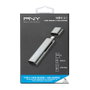 PNY R-TC-UA-3N1E01-RB Lector de Tarjetas USB-C, USB 3.2 Gen 1, Compatible con SD, microSD, Metálico