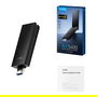 Cudy WU5400 Adaptador USB 3.0 Wi-Fi 6E (802.11ax) AX5400 Doble Banda 2.4/5 GHz, Negro, para PC Windows