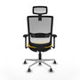 PIQUERAS Y CRESPO Silla de oficina Haches Sincro/Traslack Amarillo y Blanco