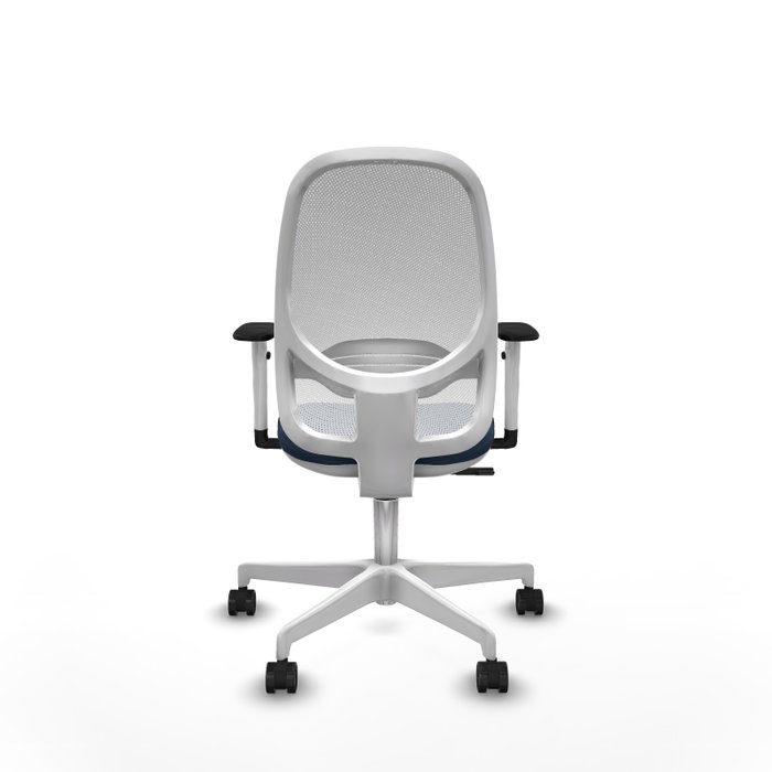 PIQUERAS Y CRESPO Silla de oficina Cilanco con mecanismo Sincro, Azul marino y Blanco