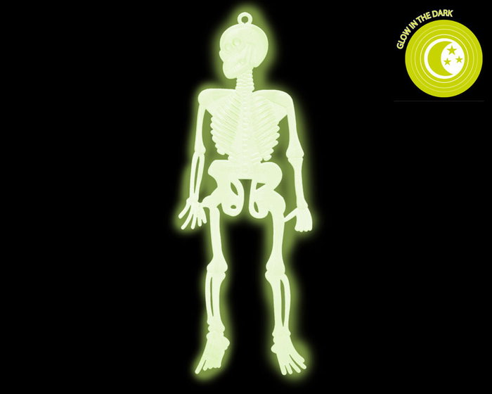 Figuras Esqueleto 16 cm Glow In The Dark Pack 6 Unidades - Decoración Halloween