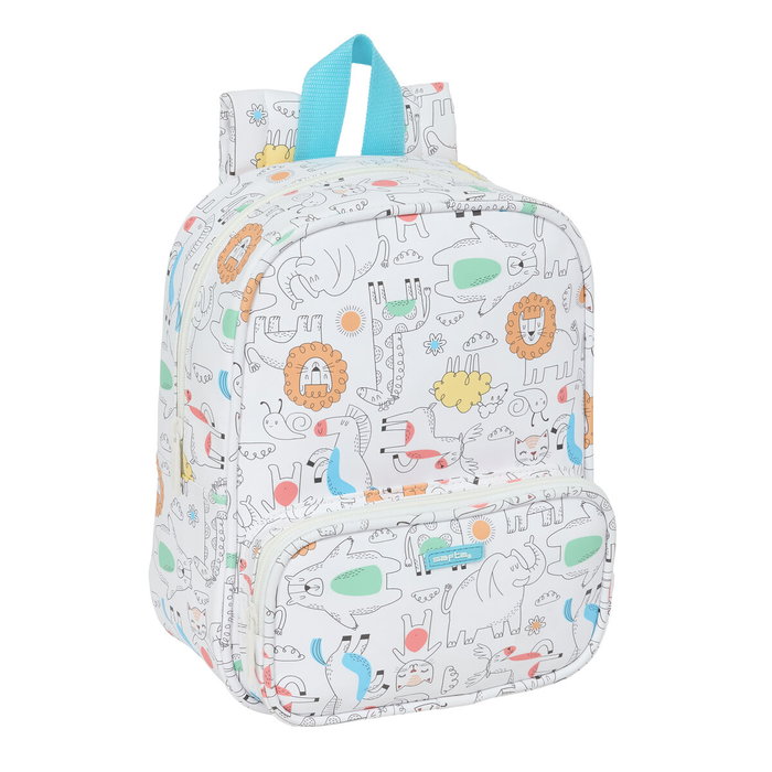 Safta Mochila de Guardería con Bolsillo Preescolar Zoo Safta Mochila de Guardería con Bolsillo Preescolar Zoo
