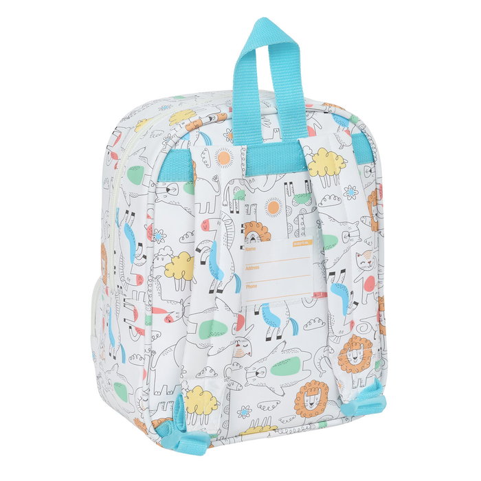 Safta Mochila de Guardería con Bolsillo Preescolar Zoo Safta Mochila de Guardería con Bolsillo Preescolar Zoo