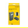 DeLOCK Comprobador de Cables RJ45/PoE/DC con Pantalla LCD, Tester de Par Trenzado IEEE 802.3af/at, Incluye Funda, Ref. Delock LCD Kabeltester