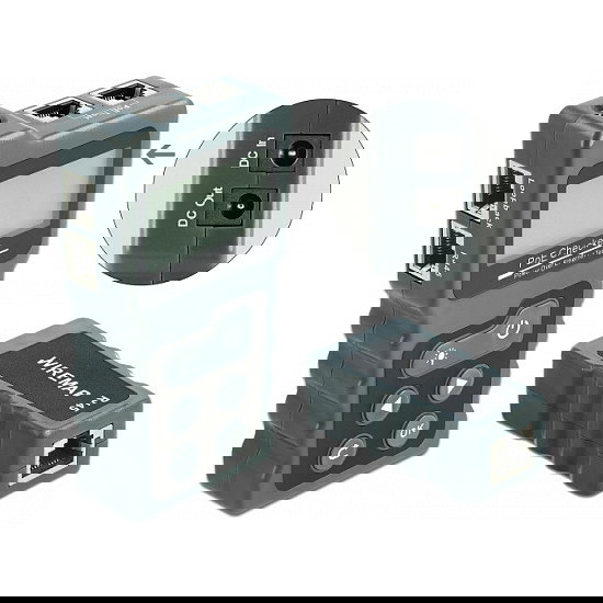 DeLOCK Comprobador de Cables RJ45/PoE/DC con Pantalla LCD, Tester de Par Trenzado IEEE 802.3af/at, Incluye Funda, Ref. Delock LCD Kabeltester