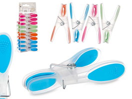 ARTE REGAL Set de 20 Pinzas de Silicona para Manualidades y Arte, Colorido (Azul, Naranja, Rosa, Verde), Dimensiones 10x25x5 cm (Set de 24)