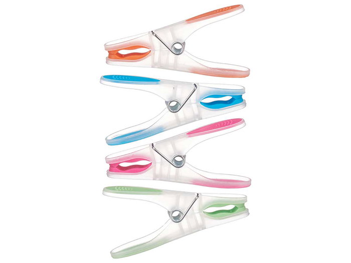 ARTE REGAL Set de 20 Pinzas de Silicona para Manualidades y Arte, Colorido (Azul, Naranja, Rosa, Verde), Dimensiones 10x25x5 cm (Set de 24)