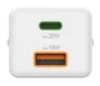Hama Cargador de pared 20 W con doble puerto USB-C y USB-A, Blanco