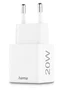 Hama Cargador Rápido USB 00201991 de 20W con Power Delivery y Quick Charge, 2 Puertos (USB-C + USB-A), Compacto, Blanco, Compatible con Smartphone y Tablet