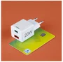 Hama Cargador de pared 20 W con doble puerto USB-C y USB-A, Blanco