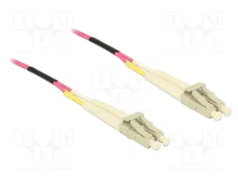 DeLOCK Cable de fibra óptica LC a LC multimodo OM4 0,5 m violeta