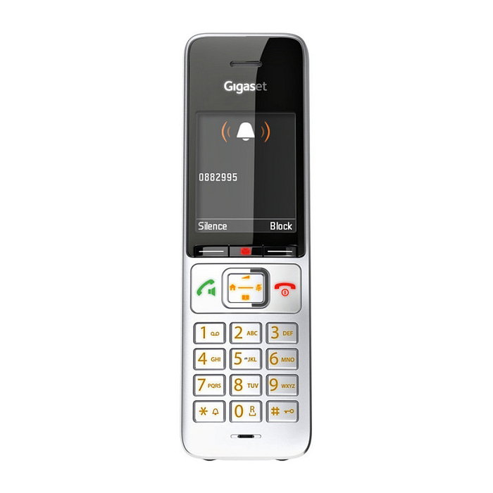 Gigaset COMFORT 500HX Teléfono DECT/analógico Terminal con conexión por cable Altavoz Negro Plata