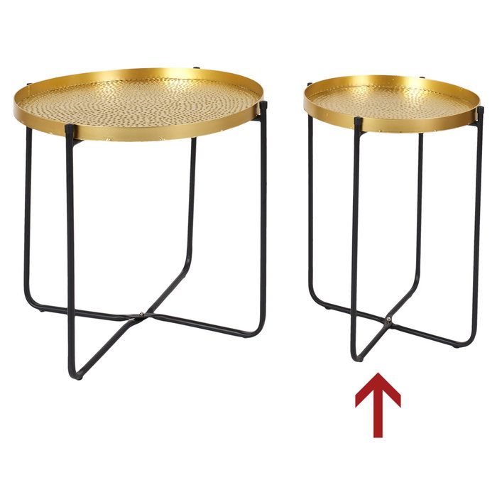 Home Deco Factory Mesa Auxiliar de Metal D.35 cm Home Deco Factory Mesa Auxiliar de Metal D.35 cm