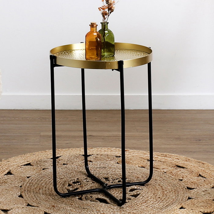 Home Deco Factory Mesa Auxiliar de Metal D.35 cm Home Deco Factory Mesa Auxiliar de Metal D.35 cm