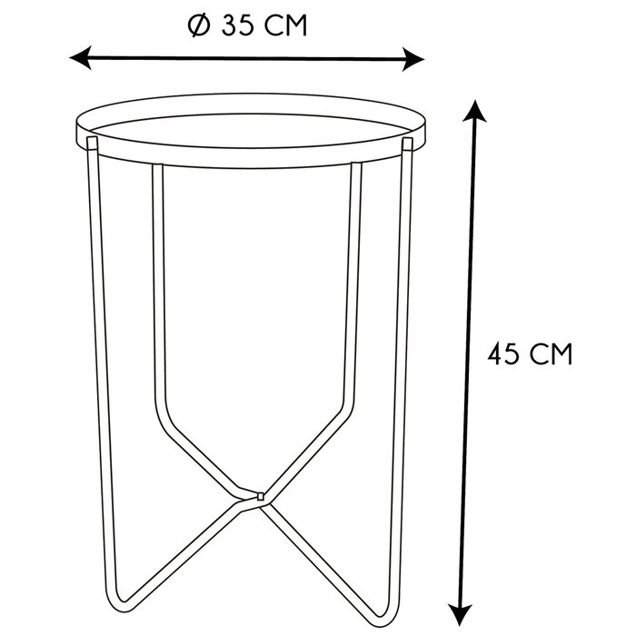 Home Deco Factory Mesa Auxiliar de Metal D.35 cm Home Deco Factory Mesa Auxiliar de Metal D.35 cm