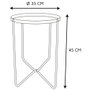 Home Deco Factory Mesa Auxiliar de Metal D.35 cm