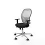 PIQUERAS Y CRESPO Silla de oficina Jorquera con mecanismo Sincro/Traslack, Negro/Blanco