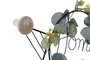 DKD Home Decor Perchero de Pared Negro Natural Metal 43 x 36 x 4.5 cm