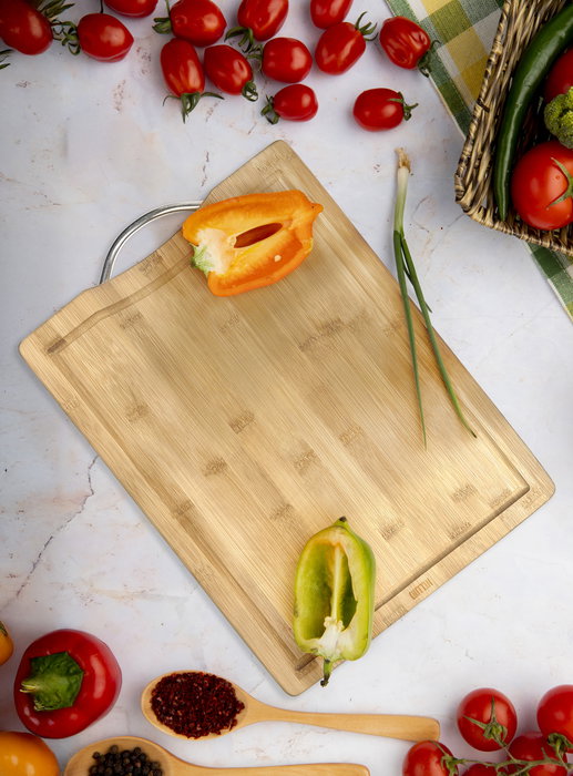 Quttin Tabla Cortar Bambú con Asa 53 x 35.4 x 1.6 cm (6 Unidades) Quttin Tabla Cortar Bambú con Asa 53 x 35.4 x 1.6 cm (6 Unidades)
