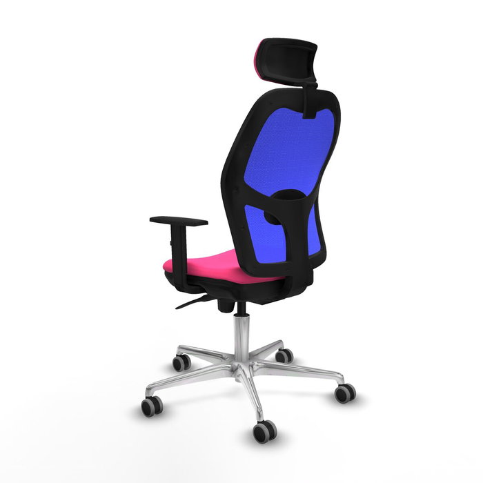 PIQUERAS Y CRESPO Silla de oficina Jorquera, Similpiel Rosa y Malla Azul PIQUERAS Y CRESPO Silla de oficina Jorquera, Similpiel Rosa y Malla Azul
