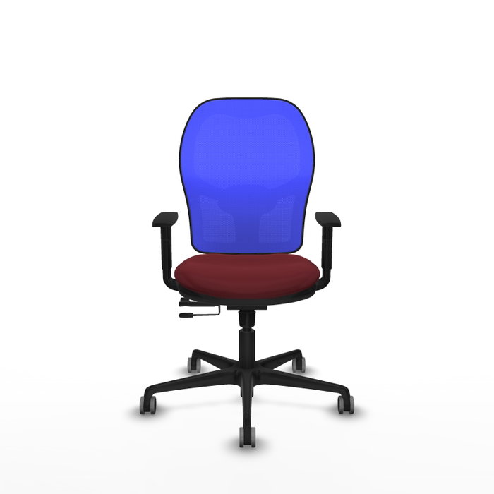 PIQUERAS Y CRESPO Silla de oficina Jorquera con mecanismo Sincro/Traslack, Granate y Azul PIQUERAS Y CRESPO Silla de oficina Jorquera con mecanismo Sincro/Traslack, Granate y Azul