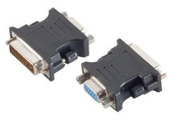 MicroConnect Adaptador de DVI a VGA Analógico para Conectar Cable HD15 (VGA) a Dispositivos con Conector DVI (24+5)