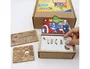 Wondee Lámpara personalizable de sobremesa LED de madera Avengers - Lámpara de decoración con pilas