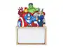 Wondee Lámpara personalizable de sobremesa LED de madera Avengers - Lámpara de decoración con pilas