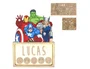 Wondee Lámpara personalizable de sobremesa LED de madera Avengers - Lámpara de decoración con pilas