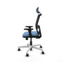 PIQUERAS Y CRESPO Silla de oficina Yunquera Azul cielo y Negro