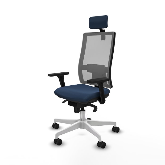PIQUERAS Y CRESPO Silla de oficina Horna con mecanismo Sincro, Azul marino y Gris PIQUERAS Y CRESPO Silla de oficina Horna con mecanismo Sincro, Azul marino y Gris