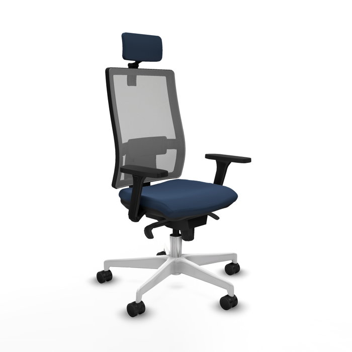 PIQUERAS Y CRESPO Silla de oficina Horna con mecanismo Sincro, Azul marino y Gris PIQUERAS Y CRESPO Silla de oficina Horna con mecanismo Sincro, Azul marino y Gris
