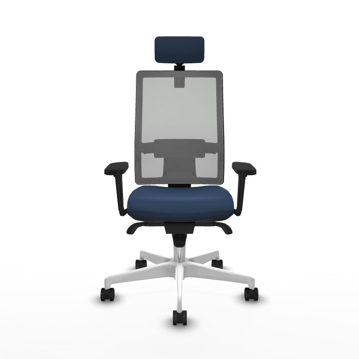 PIQUERAS Y CRESPO Silla de oficina Horna con mecanismo Sincro, Azul marino y Gris PIQUERAS Y CRESPO Silla de oficina Horna con mecanismo Sincro, Azul marino y Gris