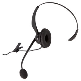 Auerswald COMfortel H-200 Auriculares de Diadema Alámbricos con Micrófono Integrado para Oficina/Centro de Llamadas, Monoaural, Cancelación de Ruido, USB, Negro