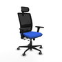 PIQUERAS Y CRESPO Silla de oficina Haches con mecanismo Sincro/Traslack, Azul y Negro