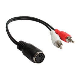 GoodConnections Adaptador de Audio Alcasa AD-5B2CS 2xRCA Macho a DIN 5-pin Hembra